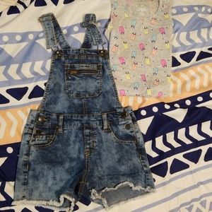 Girls Jean short overall